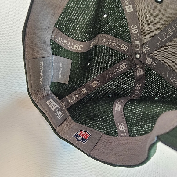 New Era 3930 New York NY Jets Green NFL Flex Fit Sideline Hat Large/ XL Microera - Picture 9 of 9